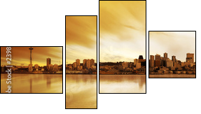 seattle panorama - Vierteiliges Leinwandbild, Viertychon