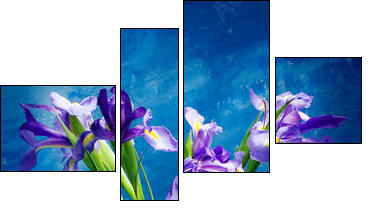 irises - Vierteiliges Leinwandbild, Viertychon