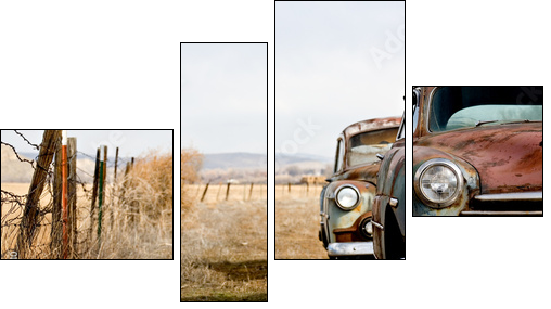 vintage cars - Vierteiliges Leinwandbild, Viertychon