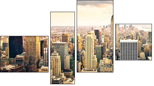 Skyline von New York - Vierteiliges Leinwandbild, Viertychon