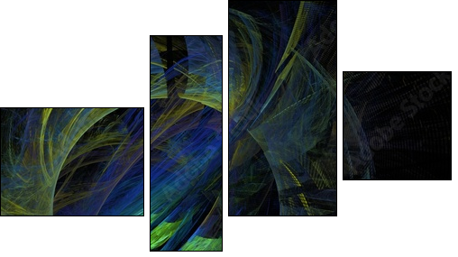 universum fantasie - Vierteiliges Leinwandbild, Viertychon