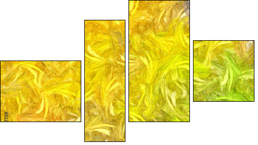 Abstract impressionism painting in Vincent Van Gogh style imitation. Art design background pattern for artistic creative printing production. Wall poster or canvas print template for interior decor. - Vierteiliges Leinwandbild, Viertychon