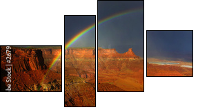 rainbows of canyonlands - Vierteiliges Leinwandbild, Viertychon