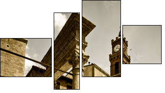 Tuscan historic architecture - Vierteiliges Leinwandbild, Viertychon