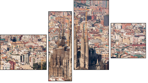 Sagrada Familia - Vierteiliges Leinwandbild, Viertychon