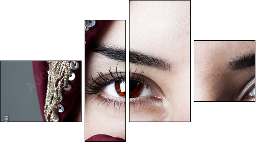 Arabisches Auge - Vierteiliges Leinwandbild, Viertychon