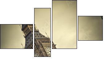 Big Ben, London - Vierteiliges Leinwandbild, Viertychon