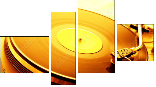 Ambient Turntable - Vierteiliges Leinwandbild, Viertychon