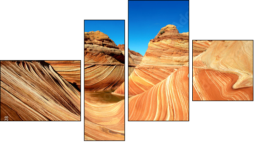 the wave - Vierteiliges Leinwandbild, Viertychon
