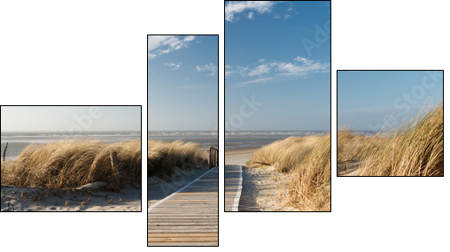 Nordsee Strand auf Langeoog - Vierteiliges Leinwandbild, Viertychon