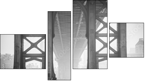 Under the Bridge - Brooklyn - Vierteiliges Leinwandbild, Viertychon