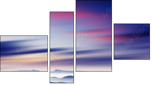 mountain landscape - Vierteiliges Leinwandbild, Viertychon