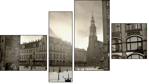 photo of a beautiful city - Vierteiliges Leinwandbild, Viertychon