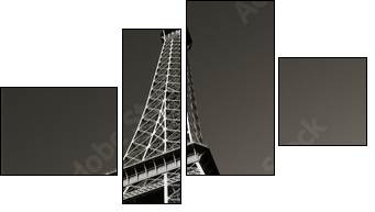 the eiffel tower - Vierteiliges Leinwandbild, Viertychon