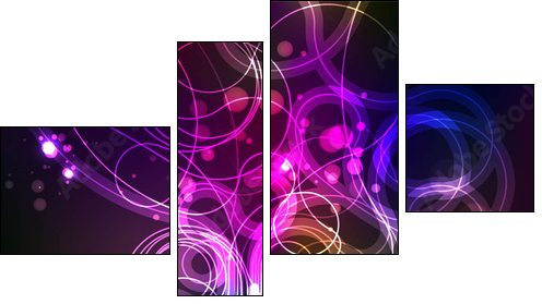 Abstract Background Vector - Vierteiliges Leinwandbild, Viertychon