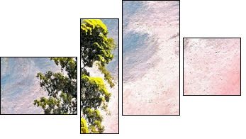 Summer landscape - Vierteiliges Leinwandbild, Viertychon