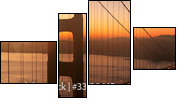 Golden Gate Bridge at Dawn - Vierteiliges Leinwandbild, Viertychon