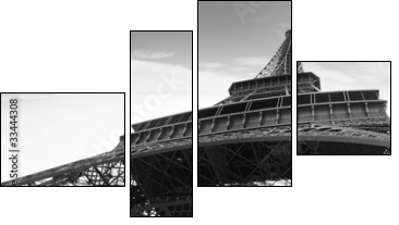 tour eiffel symbol of Paris - Vierteiliges Leinwandbild, Viertychon