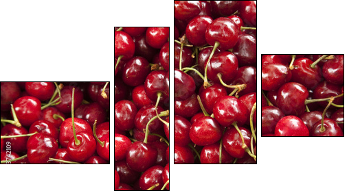 Cherries - Vierteiliges Leinwandbild, Viertychon