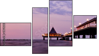 Pier in Heringsdorf - Vierteiliges Leinwandbild, Viertychon