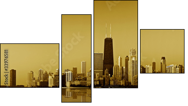 Chicago gold coast. - Vierteiliges Leinwandbild, Viertychon