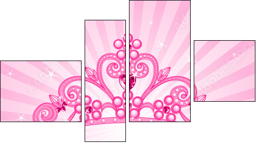 Princess Crown - Vierteiliges Leinwandbild, Viertychon