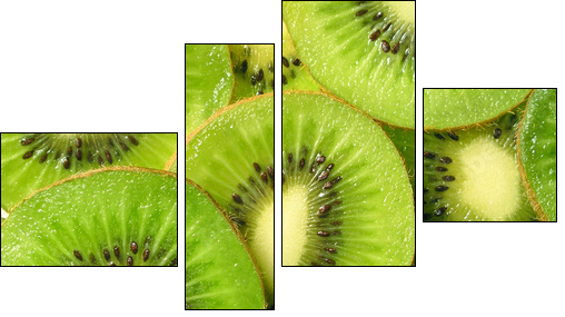 kiwi fruit - Vierteiliges Leinwandbild, Viertychon