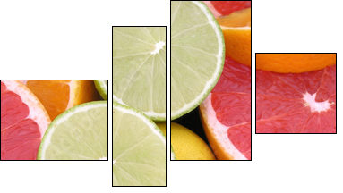 citrus fruits - Vierteiliges Leinwandbild, Viertychon
