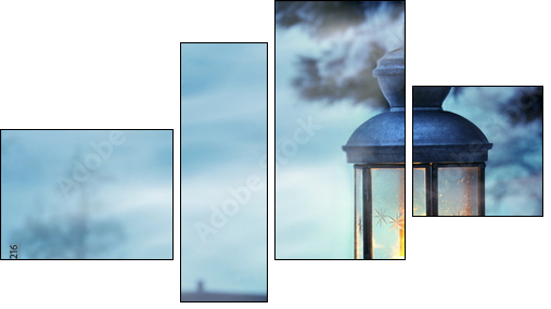 Winterlicht - Vierteiliges Leinwandbild, Viertychon