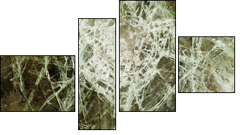 Glass cracked broken - Vierteiliges Leinwandbild, Viertychon