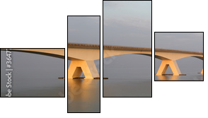zeelandbrÃ¼cke - Vierteiliges Leinwandbild, Viertychon