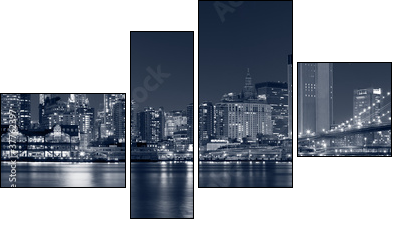 Manhattan, New York City. - Vierteiliges Leinwandbild, Viertychon