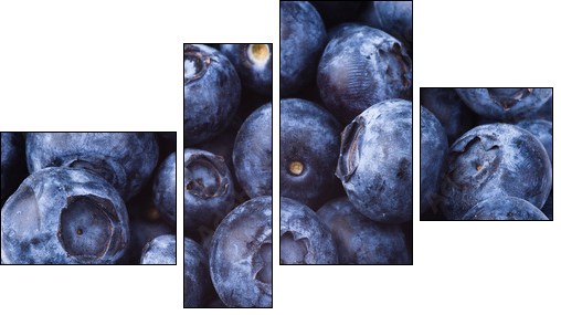 many blueberries - Vierteiliges Leinwandbild, Viertychon