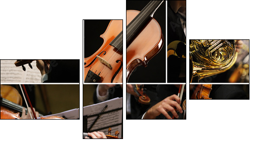 classical music collage - Vierteiliges Leinwandbild, Viertychon