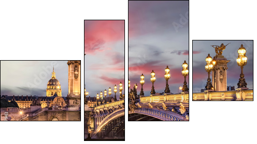 Pont Alexandre III, Paris - Vierteiliges Leinwandbild, Viertychon