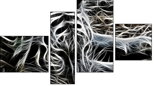 Tiger - Vierteiliges Leinwandbild, Viertychon