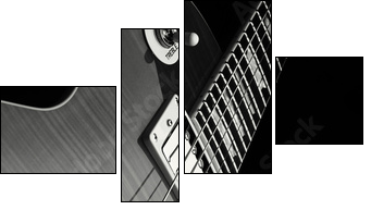 E Gitarre - Vierteiliges Leinwandbild, Viertychon