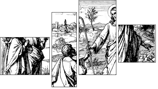 Good Shepherd - Vierteiliges Leinwandbild, Viertychon