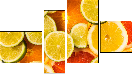 Concept fruits - Vierteiliges Leinwandbild, Viertychon