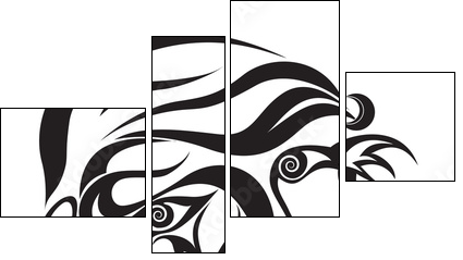 How you feel vector illustration - Vierteiliges Leinwandbild, Viertychon