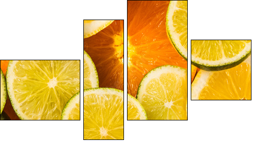 Concept fruits - Vierteiliges Leinwandbild, Viertychon