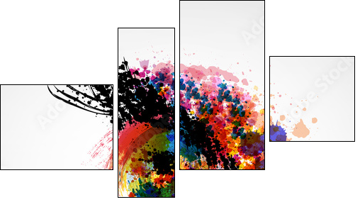 logo design - Vierteiliges Leinwandbild, Viertychon