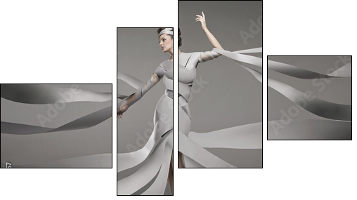 Fashion photo of a sexy woman - Vierteiliges Leinwandbild, Viertychon