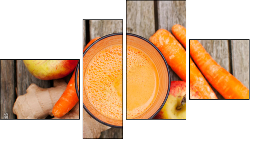 healthy juice - Vierteiliges Leinwandbild, Viertychon