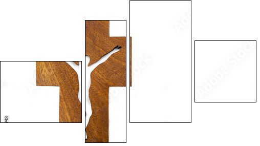 Modern Crucifix - Vierteiliges Leinwandbild, Viertychon