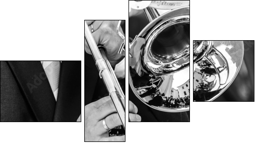 The Trumpeter - Vierteiliges Leinwandbild, Viertychon