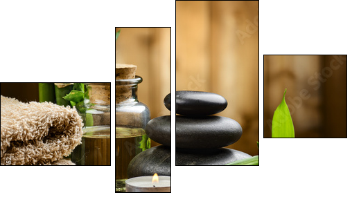 spa concept - Vierteiliges Leinwandbild, Viertychon
