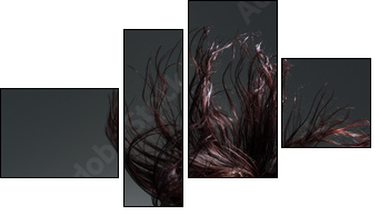 Woman dancing in studio - Vierteiliges Leinwandbild, Viertychon