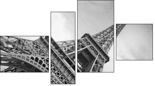 The Eiffel Tower, Paris - Vierteiliges Leinwandbild, Viertychon