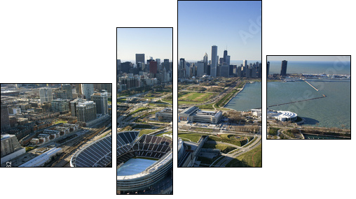 Chicago, Illinois. - Vierteiliges Leinwandbild, Viertychon
